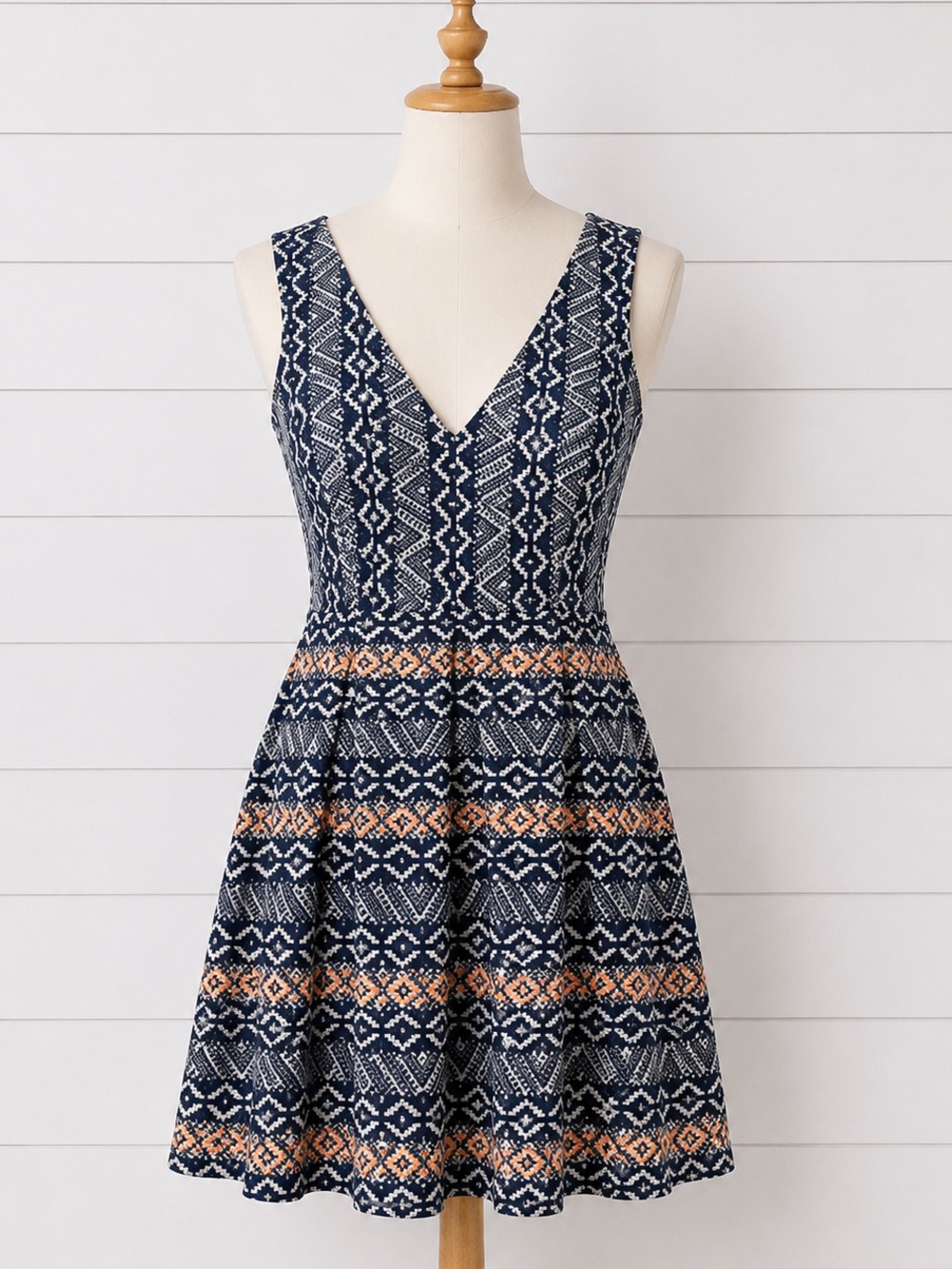 Anthropologie Skies Are Blue Tribal Fit & Flare Dress Size Large Boho Dress